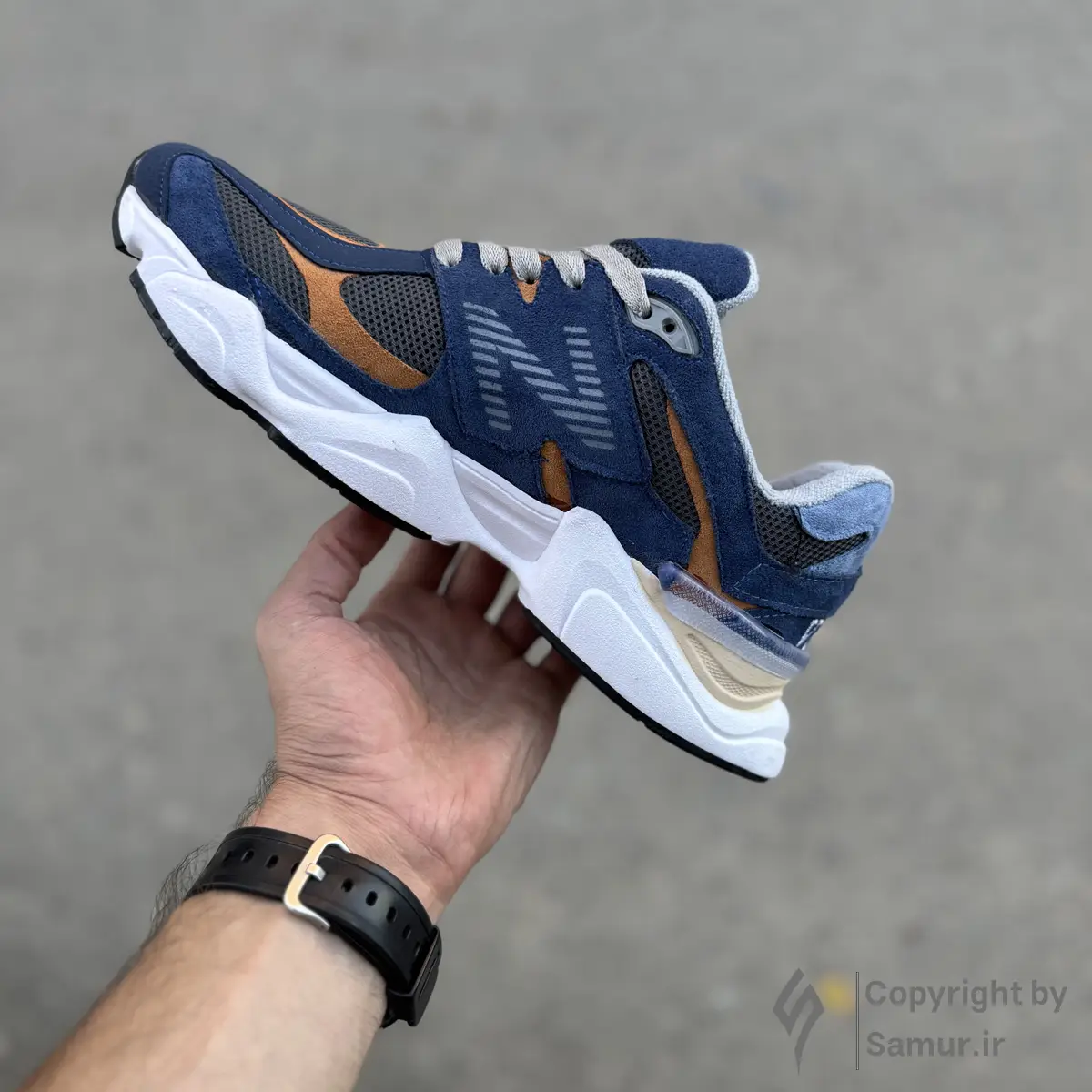 گالری تصاویر کتونی نیوبالانس 9060 سرمه ای قهوه ای